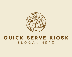 Hiker Camp Tent logo design