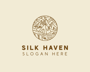 Hiker Camp Tent logo design