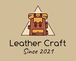 Leather - Backpack Rucksack Bag logo design