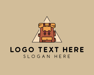 Lodging - Backpack Rucksack Bag logo design