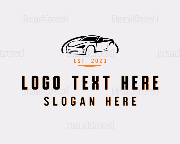 Convertible Sports Car Vehicle Logo