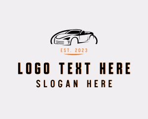 Car Rental - Convertible Sports Car Vehicle logo design