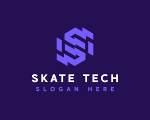 Company Tech Letter S logo design