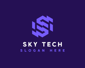 Company Tech Letter S logo design