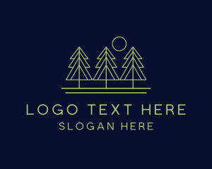 Hiking - Tree Forest Landscape logo design