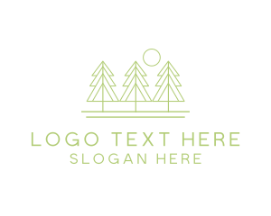 Green - Tree Forest Landscape logo design