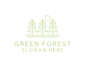 Tree Forest Landscape logo design