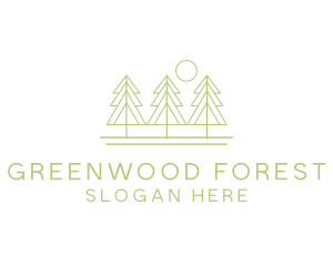 Tree Forest Landscape logo design