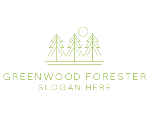 Tree Forest Landscape logo design