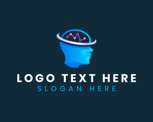 Think - Brain Cyber Tech logo design