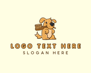 Groom - Dog Brush Grooming logo design