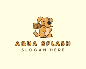 Dog Brush Grooming logo design