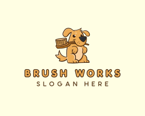 Brush - Dog Brush Grooming logo design