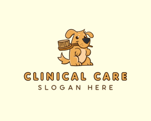 Dog Brush Grooming logo design