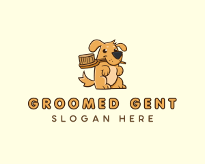 Groom - Dog Brush Grooming logo design