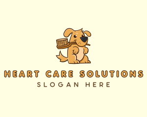 Dog Brush Grooming logo design