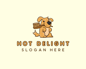 Dog Brush Grooming logo design