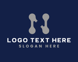 Web - Modern Industrial Letter N logo design