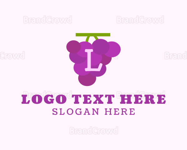 Fruit Grape Farm Market Logo