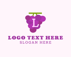 Grapes - Fruit Grape Farm Market logo design