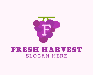 Fruit Grape Farm Market logo design