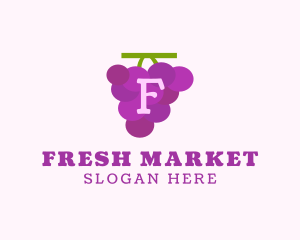 Fruit Grape Farm Market logo design