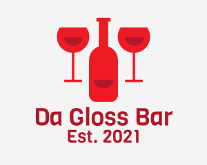 Red Wine Bar  logo design