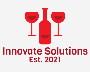 Wine Tasting - Red Wine Bar logo design