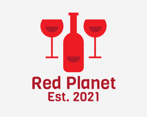 Red Wine Bar  logo design