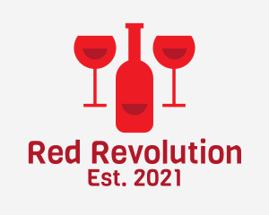 Red Wine Bar  logo design