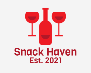 Red Wine Bar  logo design