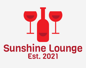 Red Wine Bar  logo design