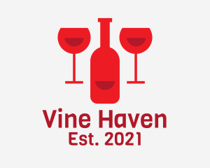 Red Wine Bar  logo design