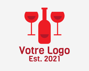 Whiskey - Red Wine Bar logo design
