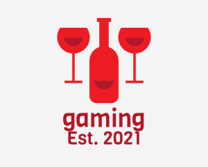 Red Wine - Red Wine Bar logo design
