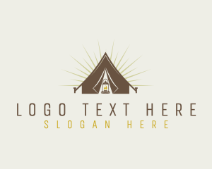 Holiday - Outdoor Camping Tent logo design