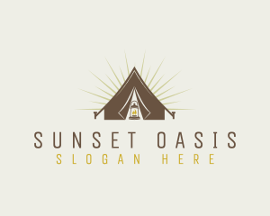 Outdoor Camping Tent logo design