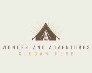 Outdoor Camping Tent logo design