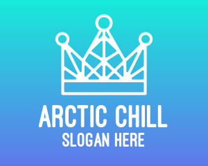 Ice - Ice Crown Outline logo design