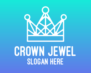 Crown - Ice Crown Outline logo design