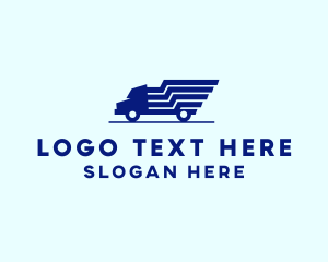 Courier - Blue Truck Express logo design