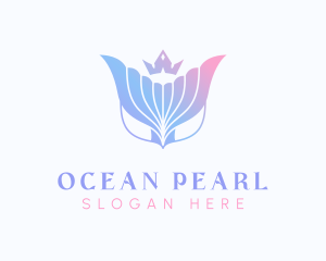 Feminine Mermaid Tail  logo design