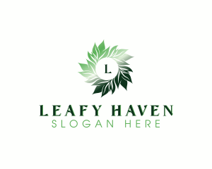 Eco Organic Leaves logo design