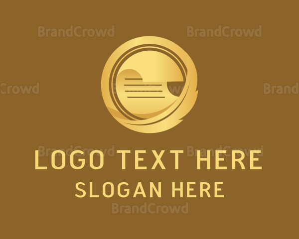 Gold Feather Paper Logo