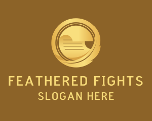 Gold Feather Paper logo design