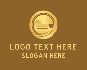 Written - Gold Feather Paper logo design
