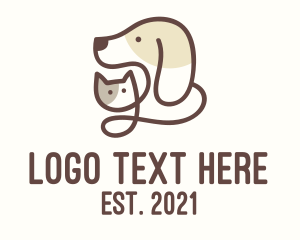 Dog - Animal Veterinary Monoline logo design