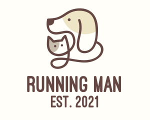 Dog - Animal Veterinary Monoline logo design
