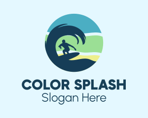 Summer Beach Surf logo design