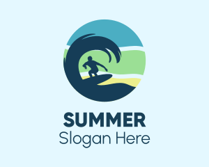 Summer Beach Surf logo design